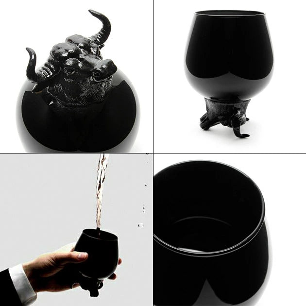 Animal Wine Glass - Rhino