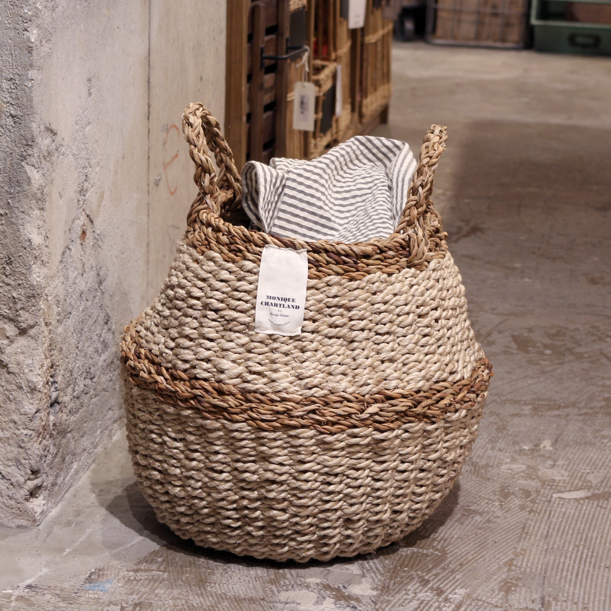 Rope Round Basket - S