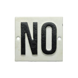 Sign Plate - No