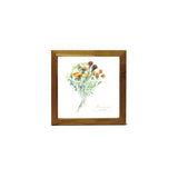 Glass Frame Flower - Orange